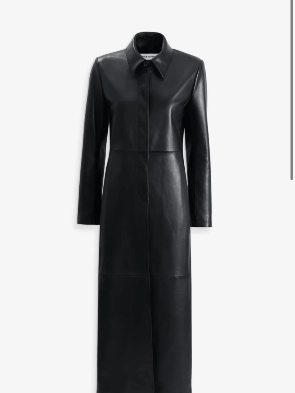 Nour Hammour Gotham Sleek Leather Coat
